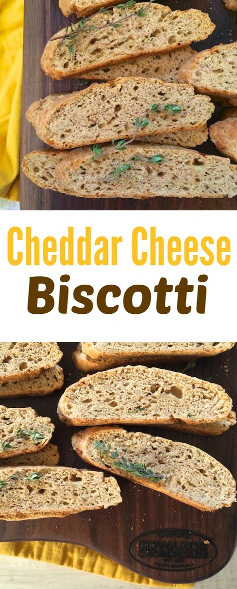 Cheddar Cheese Biscotti Best Biscotti Recipe, Cheese Platers, Savory Cookies, Chedder Cheese, Savoury Crackers, Italian Cookie, Soup Chili, Rock Recipes, Savory Cheese