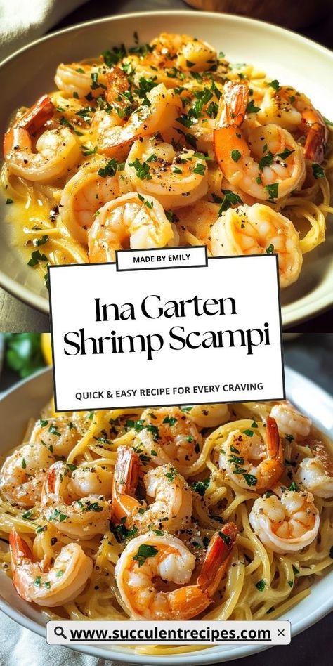 Whip up the Perfect Shrimp Scampi by Ina Garten! Whether for a dinner party or a family meal, this flavorful dish with tender shrimp and buttery garlic sauce is sure to be a hit. Ina Garten Shrimp Scampi, Ina Garten Shrimp, Ina Garten Pasta Recipes, Buttery Garlic Sauce, Best Shrimp Scampi Recipe, Shrimp Scampi Pasta Recipes, Shrimp Pasta Recipes Easy, Shrimp Scampi Recipe, Scampi Recipe