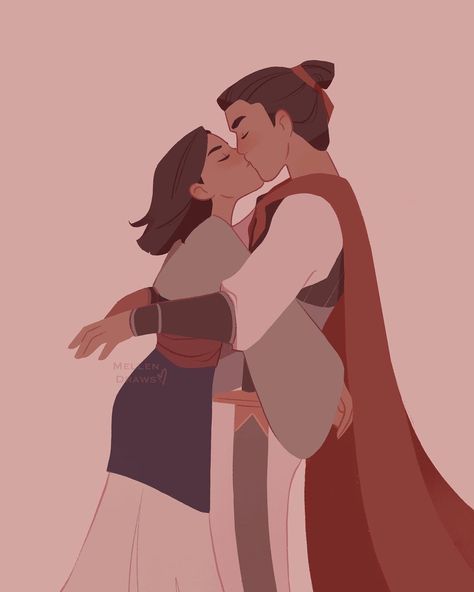 MaryEllen on Instagram: “Mulan and Shang 🐉 . #mulan #shang #mulanandshang #disney #disneyart #disneyanimation #disneycouple #illustration #procreate” Mulan And Shang, Procreate Illustration, Mulan Disney, Princess And The Frog, Disney Princess Pictures, Disney Couples, Pinturas Disney, Disney Princess Art, Disney Lover