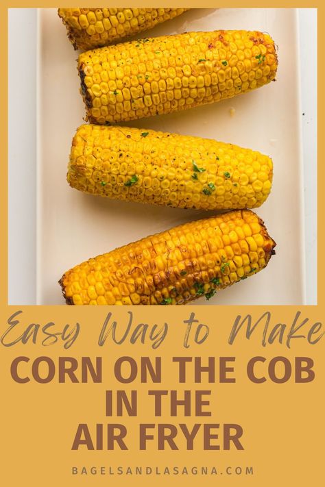 You won't believe how easy this air fryer method is to cook corn on the cob. I used seasoned fresh corn with butter without the husk wrapped in foil but you can try it with frozen, too. Once done, you can use the kernels in Mexican street corn or another recipe or eat them whole as a side. Corn Cob Air Fryer, Corn On The Cob In Air Fryer, Air Fryer Sweet Corn, Airfryer Corn On The Cob, Air Fry Corn On The Cob, Air Fryer Corn On The Cob, Corn Recipes Cob, Cooking Corn On The Cob, Crispy Vegetables