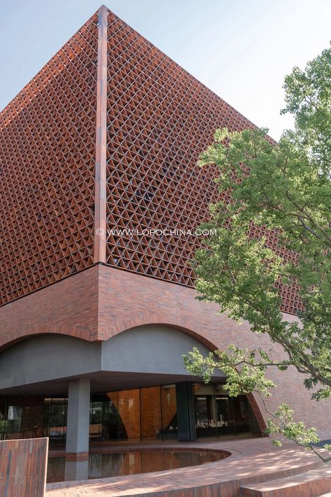 Customized Terracotta Bricks For TIC Art Center by LOPO Terracotta | Archello Terracota Building, Terracotta Architecture, Clay Pavers, Island Town, Restaurant Concept, Colour Combos, Urban Fabric, Brick Facade, Residential House