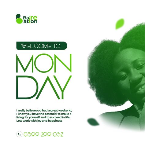 Monday Design Flyer, Poem Pictures, Monday Motivation Design, Green Monday, Monday Quote, Monday Design, Happy Week, Graphic Design Flyer, Happy New Week