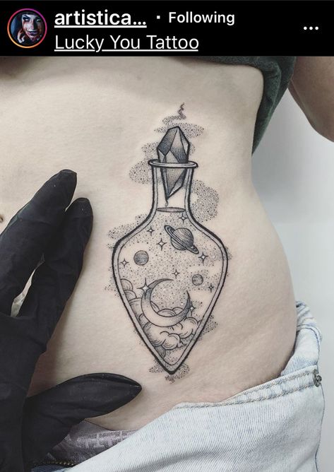 Potion Bottle Tattoo, Perfume Bottle Tattoo, Potion Tattoo, Small Star Tattoos, Magic Runes, Pumpkin Tattoo, Bestie Tattoo, Bottle Tattoo, Witch Tattoo