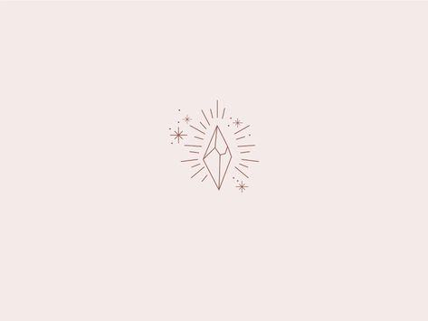 Minimal Crystal Illustration by MinimalMarks on Dribbble Models Drawing, Crystal Illustration, Small Moon Tattoos, Crystal Tattoo, Crystal Drawing, Crystal Logo, Henna Designs Easy, Simple Henna, Moon Tattoo