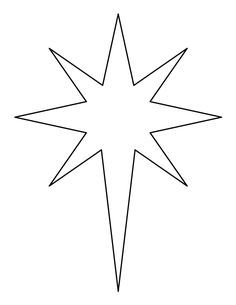 Printable Bethlehem star pattern. Use the pattern for crafts, creating stencils, scrapbooking, and more. Free PDF template to download and print at http://patternuniverse.com/download/bethlehem-star-pattern/. Christmas Star Crafts, Star Template Printable, Star Printable, Nativity Star, Bethlehem Star, Star Craft, Preschool Craft, Star Template, Christmas Stencils