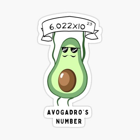 Cute Chemistry Stickers, Biotechnology Stickers, Chemistry Art Design, Avogadros Number, Lab Stickers, Chemistry Stickers, Bio Stickers, Chemistry Design, Mood Sticker