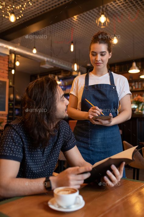 Serving Restaurant, Restaurant Waiter Aesthetic, Working At Restaurant, Sitting In Restaurant Pose, Restaurant Reference, Waitress Pose Reference, People In Restaurant, Waiter Aesthetic, Restaurant Waitress Aesthetic