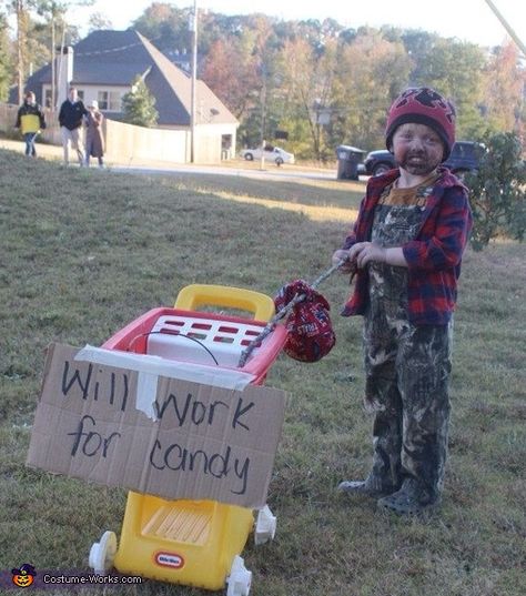 Homeless Man - 2013 Halloween Costume Contest via @costumeworks Homeless Costume, Man Halloween Costume, Happy Holloween, Halloween Costumes 2014, Kids Shopping, Candy Signs, Candy Costumes, Costume Works, Man Clothes