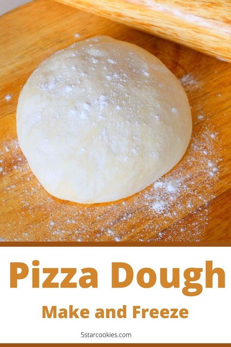 Pizza Dough You Can Freeze, Pizza Dough For Freezing, Pizza Dough Recipe To Freeze, How To Freeze Pizza Dough, Can You Freeze Pizza Dough, Woodfire Pizza Dough Recipe, Pizza Dough To Freeze, Bosch Recipes, Freezer Bread