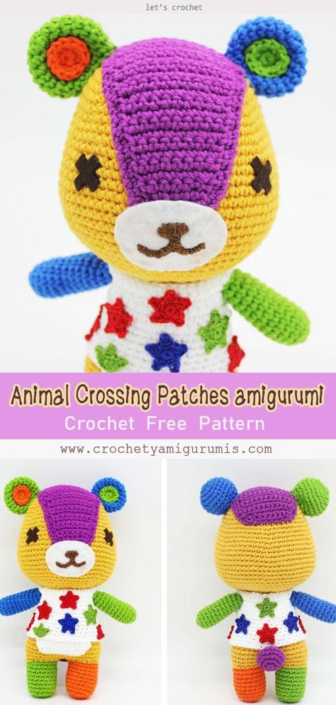 Crochet Geek Pattern Free, Amigurumi Free Pattern Character, Crochet Patch Patterns Free, Animal Crossing Knitting Pattern, Animal Crossing For Beginners, Game Crochet Patterns, Gaming Crochet Patterns, Free Stuffed Animal Crochet Patterns, Acnh Crochet Patterns Free