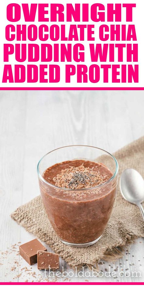 Chia Seeds Protein, Healthy Foods To Make, Chocolate Chia Pudding, Chia Seed Recipes, Healthy Food Menu, Protein Pudding, Chia Pudding Recipes, Protein Powder Recipes, Healthy Food Facts