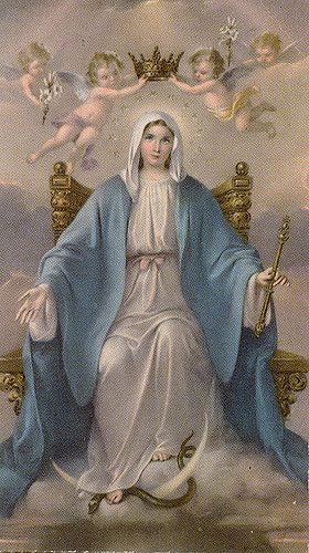 Mother In Heaven, Virgin Mary Art, Vintage Holy Cards, Mother Mary Images, Blessed Mary, Religious Pictures, Mama Mary, Queen Of Heaven, Catholic Images