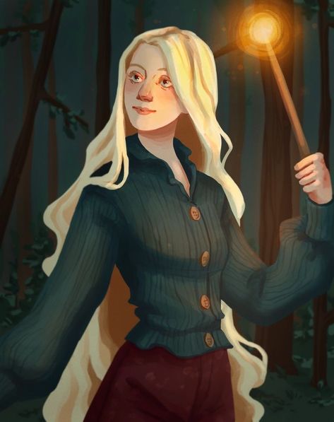 Luna Lovegood Fanart, Luna Lovegood Fan Art, Luna Lovegood Art, Fanart Harry Potter, Fantastic Beasts Book, Luna Lovegood Aesthetic, Harry Potter 5, Harry Potter Luna Lovegood, Harry Potter Hermione