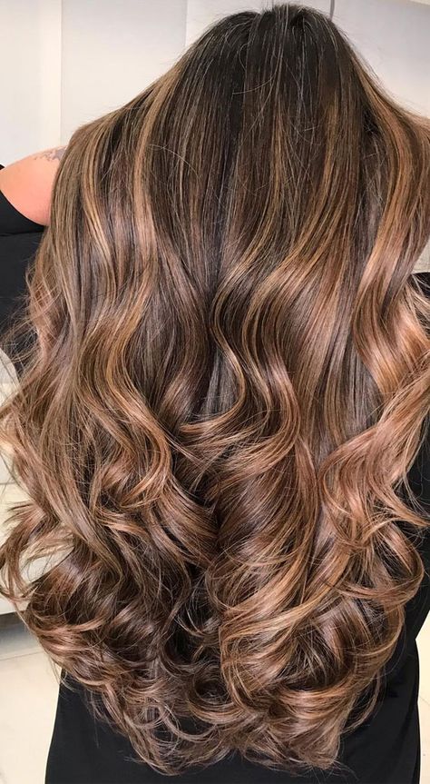 Best Hair Colours To Look Younger : Chocolate Mocha Biscoff Hair Colour, Capuchino Hair Color, Hazelnut Hair Color Brown Highlights, Chocolate Brown And Blonde Hair, Hazelnut Highlights On Brown Hair, Hazelnut Highlights, Hoco Hairstyles Updo, Hazelnut Balayage, Autumn Hair Colours