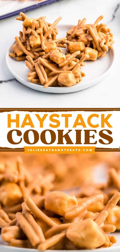 Out of easy Christmas dessert ideas? These Haystack Cookies are homemade cookies that are no-bake cookies that only take 20 minutes to make! They make the best Christmas cookies for the kids! Simple Christmas Cookie Recipe, No Bake Haystack Cookies, Haystack Cookies, Easy Cookie Recipe, A Simple Christmas, Christmas Cookie Recipe, Easy Christmas Cookie Recipes, Cookie Recipes Unique, Christmas Cookies Easy