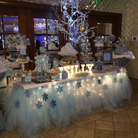 Frozen Sweet 16 Theme, Winter Quinceanera Theme, Winter Wonderland Quinceanera Theme Dress, Blue Silver Quinceanera, Elsa Quinceanera Theme, Snow Theme Quinceanera, Quiencera Themes Blue, Frozen Quinceanera Theme, Winter Wonderland 16th Birthday Party