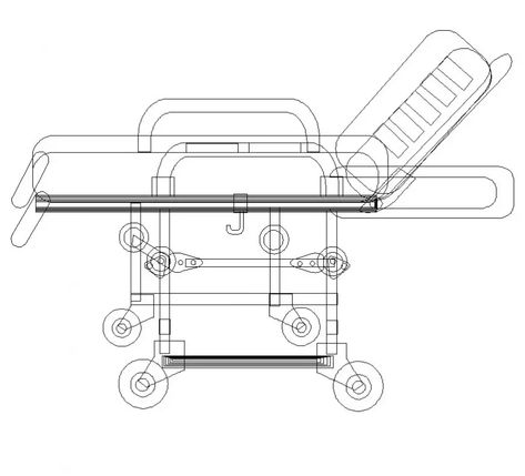 Hospital stretcher bed detail 2d view CAD block layout file in autocad format Hospital Bed Drawing, Block Layout, Hospital Interior, Scale Drawing, Drawing Block, Hospital Bed, Cad Blocks, Autocad Drawing, Facade Architecture