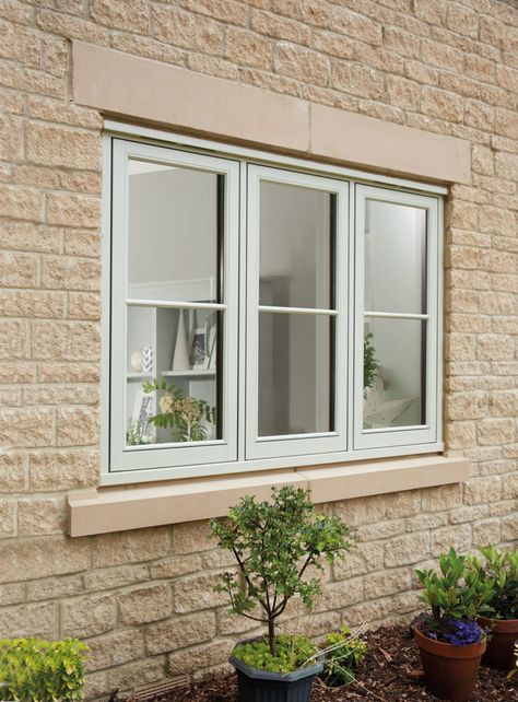 Casement Windows Exterior, Barn Windows, Traditional Front Doors, Cottage Windows, House Window Design, Front Wall Design, Exterior House Remodel, Porch Windows, Casement Window