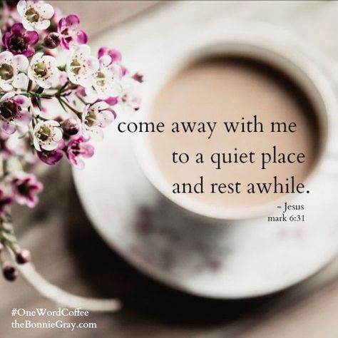 Bible Verse Of The Day: come away with me to a wuite place and rest awhile Have A Restful Day, Scripture On Rest, Mark 6:31, Coffee And Bible Time, Quiet Time With God, Take A Rest, Mark 6, Time To Rest, A Quiet Place