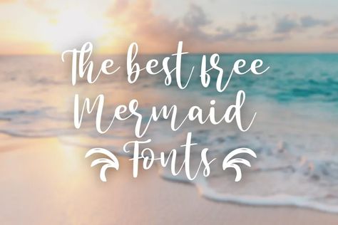 Mermaid Font Alphabet, Mermaid Writing, Ocean Font, Pirate Font, Mermaid Font, Beach Fonts, Mermaid Song, Wave Dance, Mermaid Quotes