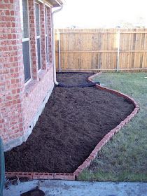 Raised Flower Beds Around Patio, Redoing Flower Beds Front Yards, How To Redo A Flower Bed, Build A Flower Bed, Lawn Makeover, Flower Beds Diy, Build A Flower, Rock Flower Beds, Garden Edge