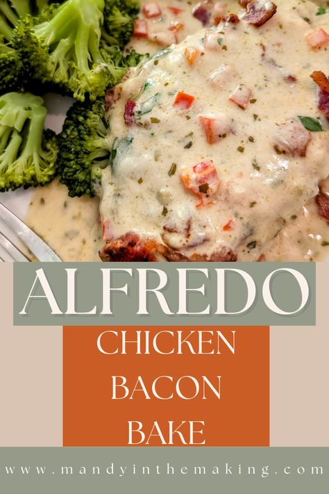 Alfredo Chicken Bacon Bake — Mandy in the Making | Meals & More on YouTube Mandy In The Making, Healthy Pork Chop Recipes, Alfredo Chicken, Healthy Pork, Winner Winner Chicken Dinner, Chicken Alfredo, Pork Chop Recipes, Chicken Bacon, Baked Chicken Recipes