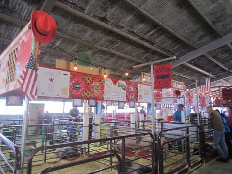 swine decor country Pig Pen Decorating Ideas Fair, County Fair Stall Decorations Ideas, County Fair Decorations, Fair Decorations, 4h Fair, Pen Decoration, Cow Barn, Fair Season, Stall Decorations