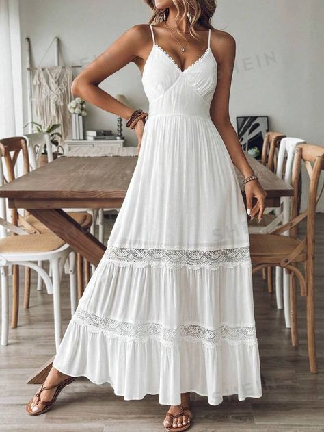 White Dress For Mexico, Beach Simple Wedding Dress Casual, Flowy Sundress Wedding, Casual Maxi Dresses Beach, Off The Shoulder White Dress Casual, What To Wear Wedding Dress Shopping Casual, White Beach Dress Elegant, Cheap Casual White Dress, Cheap Blue Flowy Sundress