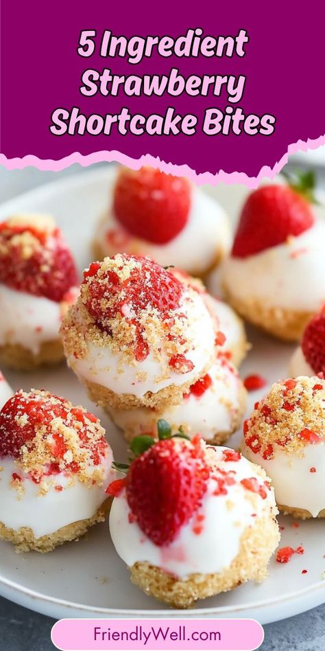 Dessert made easy! 🍓✨ This Quick Strawberry Shortcake Bites Recipe is made with only 5 ingredients and is ready in no time. Perfect for satisfying your sweet tooth or impressing your guests with minimal effort. 🧁💨 A must-try for strawberry lovers! Save this pin for your next sweet craving!
#QuickDesserts #StrawberryRecipes #ShortcakeBites #5IngredientDesserts #SimpleSweetness #DessertIdeas 🍰🍓 Quick Strawberry Shortcake, Strawberry Desserts Easy, Strawberry Shortcake Bites, Individual Strawberry Shortcake, Strawberry Appetizers, Classic Strawberry Shortcake, 5 Ingredient Desserts, Easy Strawberry Desserts, Strawberry Shortcake Recipe