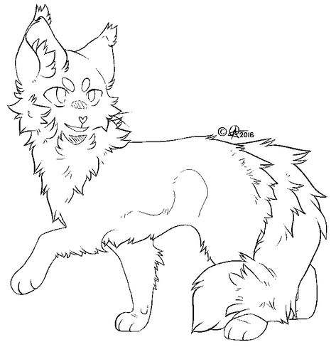 Free lineart by GoldenDragonART Warrior Cats Body Base, Warrior Cats Free Base, Free Cat Base, Warrior Cats Oc Base F2u, Cat Fursona Ref Sheet Base, Cat Base Drawing, F2u Warrior Cat Base Transparent, Free Warrior Cat Bases, Warrior Cat Base