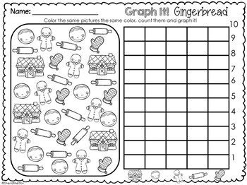 Gingerbread Holiday FREEBIE! Gingerbread Graph, Kindergarten Gingerbread, December Friday, Gingerbread Math, School Holiday Party, Gingerbread Activities, Writing Printables, Friday Fun, Teachers Corner