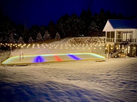 Diy Ice Rink, Walkout Basement Patio, Backyard Ice Rink, Portable Workbench, Baby Table, Market Lighting, Woodworking Shop Projects, Shop Projects, House Yard