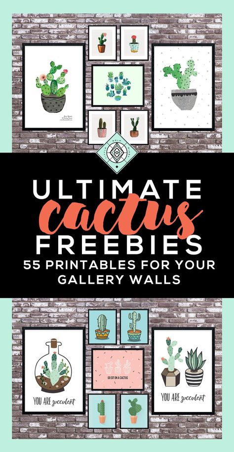 Cactus Art Roundup: 55 Awesome Free Printables • Little Gold Pixel Succulent Classroom, Decorating Bathrooms, Cactus Classroom, Cactus Party, Class Decor, Adventure Theme, Cactus Decor, Cactus Art, Class Decoration