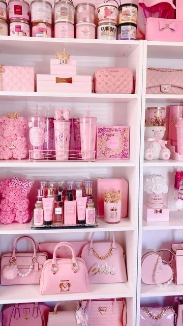 Pink Girly Things Aesthetic, Pretty In Pink Aesthetic, Pink Beauty Room, Pink Tv, Pink And Girly, Pink Obsession, Pink Closet, Pink Everything, Pink Core