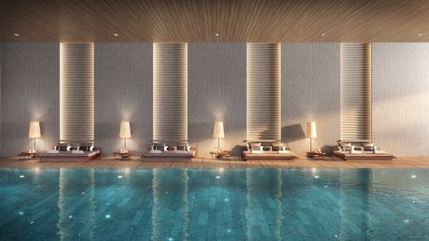 Heritage By Pininfarina - Picture gallery 1 Hotel Korea, Pool Design Modern, Luxury Pools Indoor, Indoor Swimming Pool Design, Water Wall Fountain, Inside Pool, Indoor Pool Design, Guiyang, Renovation Architecture