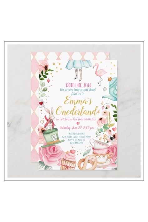 Alice in Onederland 1st Birthday Invitation Girls - tap/click to get yours right now! #ad #birthday #party, #girl #birthday, Nutcracker Land Of Sweets, Nutcracker Birthday, Land Of Sweets, Fairy Invitations, Winter Wonderland Birthday, Fairy Birthday Party, 2nd Birthday Invitations, Winter Wonderland Party, Sugar Plum Fairy