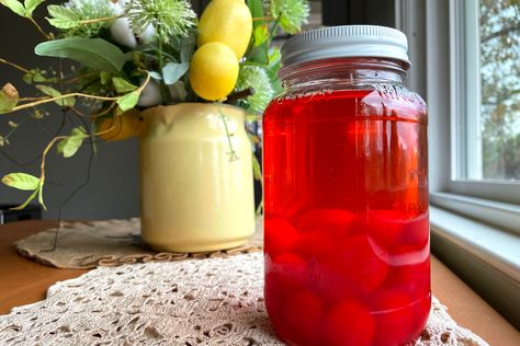 Cherry Pie Moonshine is a Pretty Perfect Cocktail Infusion Cherry Moonshine Recipe, Cherry Pie Moonshine Recipe, Cherry Pie Moonshine, Apple Cider Moonshine, Cherry Moonshine, Apple Pie Moonshine Recipe, Peach Moonshine, Moonshine Recipe, Apple Pie Moonshine