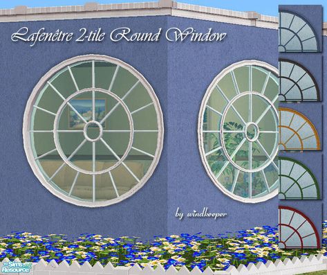 2-tile round window that matches Maxis Lafenetre window and also "Lafenetre Revised" set by me. The window uses all the colors of Maxis original and works on diagonal walls.  Found in TSR... Sims 4 Cc Circle Windows, Sims 4 Windows Maxis Match, Sims 4 Curved Windows, Sims 4 Cc Arched Windows, Sims 4 Cc Medium Windows, Kim Yong-ji, Round Window, Gothic Windows, High School Years