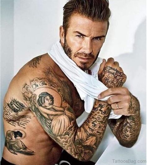 Top 100 Best Sleeve Tattoos For Men: Cool Design Ideas & inspirations | Improb Tattoo Designs Male, Drawing For Boys, Boys Tattoo Ideas, Hand Tattoos Men, Tattoo Designs For Boys, David Beckham Tattoos, Tattoo Designs For Guys, Male Tattoo Designs, Bike Kawasaki