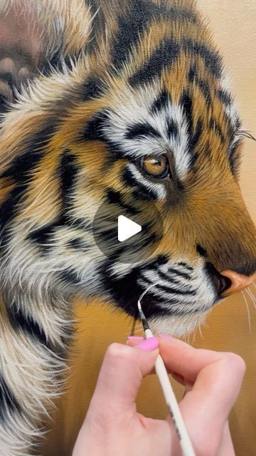 Tiger Photography, Lion Drawing, Art Realism, Tiger Cub, Wildlife Artists, Wildlife Conservation, Artist On Instagram, Wildlife Art, Pictures To Draw