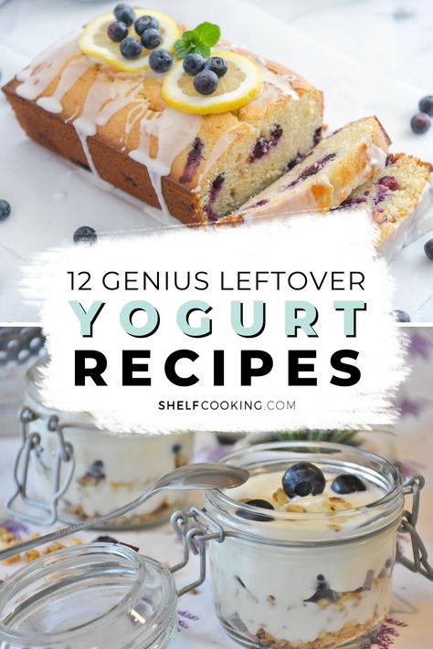 If you've got more yogurt than you know what to do with, we've got your back. Today we're dishing out a dozen delicious recipes using yogurt, plus some genius storage hacks that will help you cut the waste! Fat Free Yogurt Recipes, Recipes Using Yogurt, Recipe Using Plain Yogurt, Plain Yogurt Recipes, Yogurt Recipes Breakfast, Greek Yogurt Recipes Dessert, Greek Yogurt Recipes Healthy, Vanilla Yogurt Recipes, Baking With Yogurt