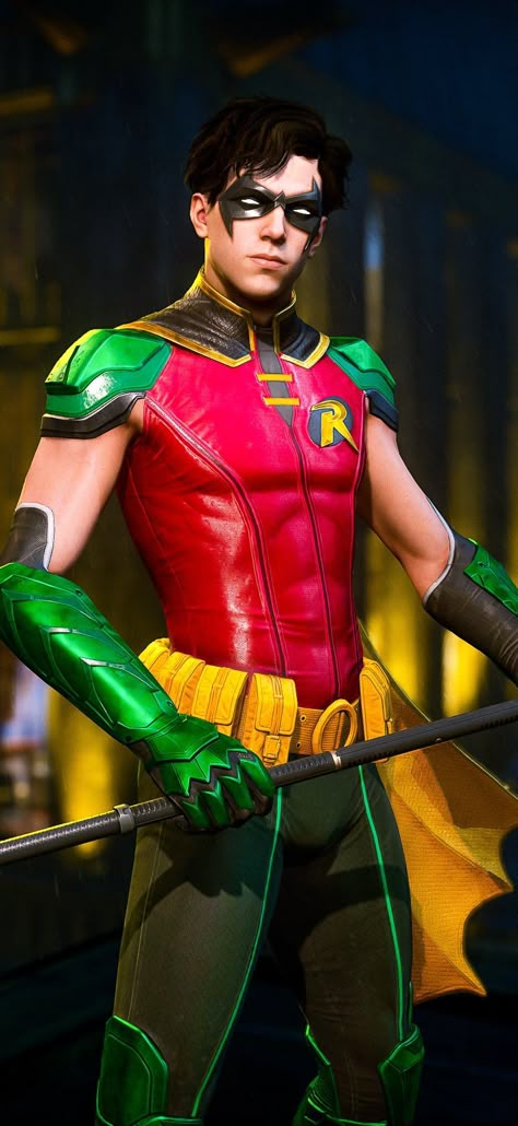 Red Robin Costume, Robin Costume Man, Tim Drake Suit, Tim Drake Robin Suit, Robin Cosplay Dc, Tim Drake Cosplay, Red Robin Cosplay, Robin Suit Design, Tim Drake Gotham Knights