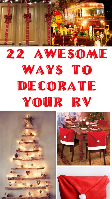 Rv Decor Ideas, Decorating Your Rv, Rv Exterior, Rv Holiday, Christmas Window Display, Rv Living Full Time, Rv Decor, Camper Decor, Rv Stuff