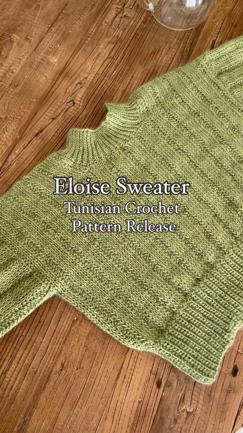 justtheworsted | ✨TUNISIAN CROCHET TESTER CALL✨ Presenting my newest Tunisian crochet sweater, the Eloise Sweater. It’s a made-to-measure sweater pattern… | Instagram Tunisian Crochet Pullover, Crochet Looks Like Knit, Tunisian Crochet Sweater Vest, Tunisian Crochet Top Patterns Free, Crochet Shiesty, Crochet Tapestry Clothes, Tunisian Crochet Colorwork, Tunisian Crochet Clothes, Tunisian Crochet Sweater Pattern