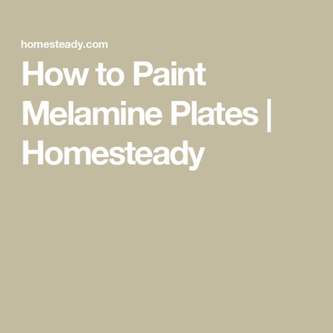 How to Paint Melamine Plates | Homesteady Painting Melamine, Melamine Dishes, Melamine Tray, Melamine Bowls, Storing Craft Supplies, Plates Diy, Melamine Plates, Painted Plates, Plate Crafts