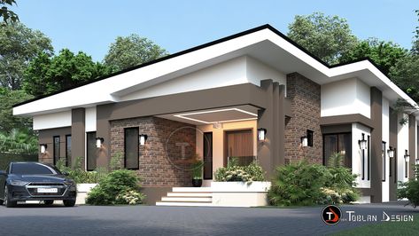 Modern Bungalow Exterior Design, Land Design, Building Design Plan, Modern Bungalow House Design, Architectural Concepts, Small Modern House Plans, Family Lounge, Bungalow Style House, Cozy Interiors