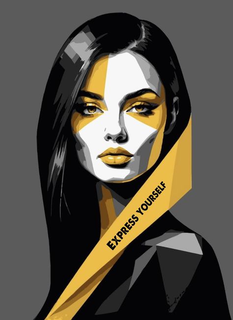 Algorithmic Art, Face Oil Painting, Pop Art Women, Art Gallery Wallpaper, Vector Portrait, Art On Paper, Woman Portrait, Digital Portrait, الرسومات اللطيفة