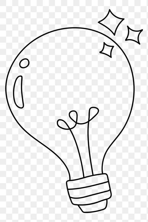 Light Bulb Doodle, Bulb Doodle, Light Bulb Clipart, Bulb Png, Bulb Drawing, Light Bulb Drawing, Journal Drawings, Physics Projects, Old Lights