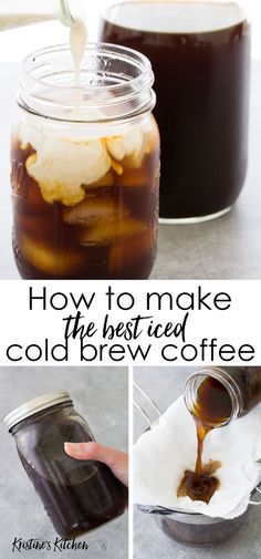 Homemade Cold Brew Coffee, Make Cold Brew, Cold Brew Coffee Recipe, Cold Brew Coffee Concentrate, Cold Brew Recipe, Cold Coffee Recipes, Making Cold Brew Coffee, Iced Coffee At Home, How To Make Ice Coffee