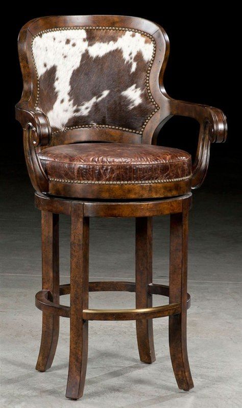 Custom bar or counter stool bar furniture and furnishings 67 Western Bar Stools, Cowhide Bar Stools, Upscale Bar, Custom Bar Stools, Cowboy Bar, Bar Furniture For Sale, Western Bar, Saddle Bar Stools, Cowhide Furniture